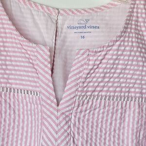 Vineyard Vines Pink Striped Kids Casual Dress
